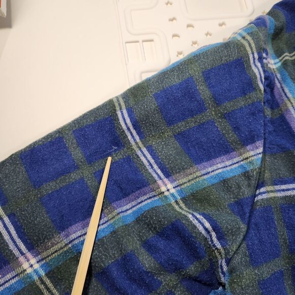 Christopher Hart Shirt Mens 2XL Blue Plaid Ranch Barn Lined Shacket Jacket - Picture 14 of 14